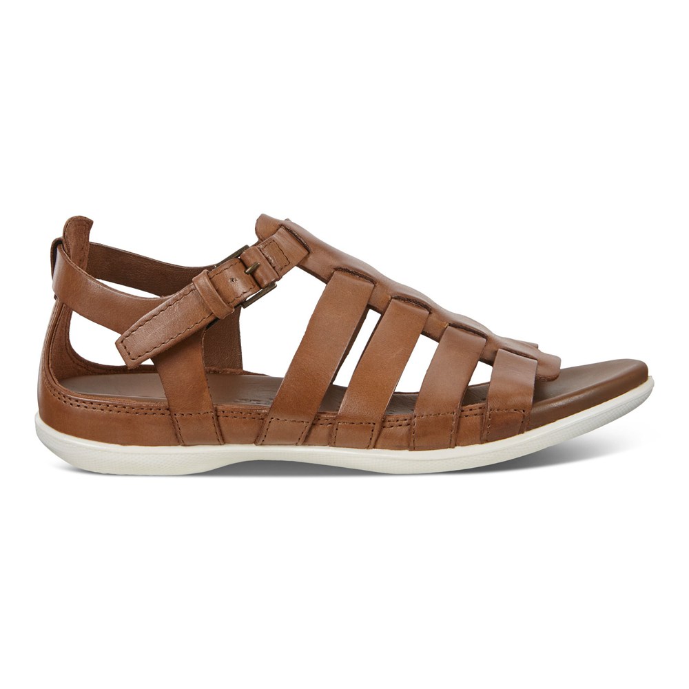 ECCO Womens Sandals Brown - Flash Flat - NPO-980514